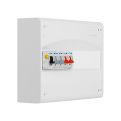 Eaton - Tableau 1 rangée pré-équipé 1 inter. diff. 40A type ac + 4 disjoncteurs (2x10A et 2x16A)