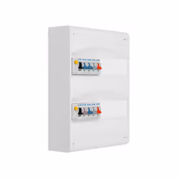 Description produit : Tableau électrique 2 rangées pré-équipé. Pour montage en GTL (gaine technique de logement) ou en sailli ...