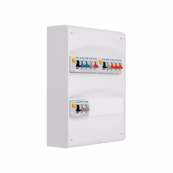 Description produit : Tableau électrique 2 rangées pré-équipé. Pour montage en GTL (gaine technique de logement) ou en sailli ...