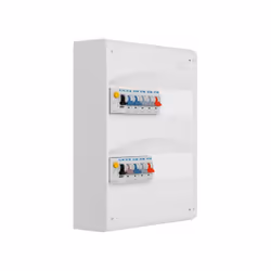 Description produit : Tableau électrique 2 rangées pré-équipé. Pour montage en GTL (gaine technique de logement) ou en sailli ...