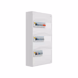 Description produit : Tableau électrique 3 rangées pré-équipé. Pour montage en GTL (gaine technique de logement) ou en sailli ...