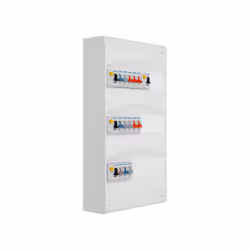 Description produit : Tableau électrique 3 rangées pré-équipé. Pour montage en GTL (gaine technique de logement) ou en sailli ...