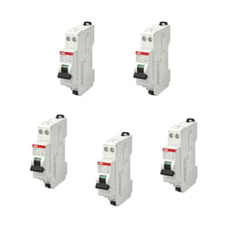 ABB - Lot de 5 disjoncteurs automatiques Ph+N raccordement Rapide 16A-4,5Ka