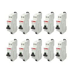 ABB - Lot de 10 disjoncteurs automatiques Ph+N raccordement Rapide 20A-4,5Ka