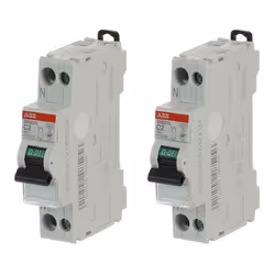 Lot de 2 disjoncteurs Ph+N raccordement Vis 2A-45Ka - Courbe C
