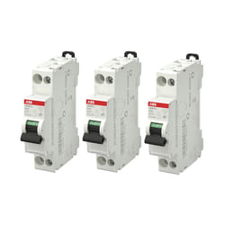 ABB - Lot de 3 disjoncteurs Ph+N raccordement Vis 10A-4,5Ka - Courbe c