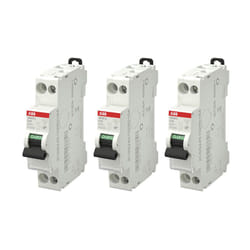 ABB - Lot de 3 disjoncteurs Ph+N raccordement Vis 16A-4,5Ka - Courbe c
