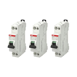 ABB - Lot de 3 disjoncteurs Ph+N raccordement Vis 20A-4,5Ka - Courbe c