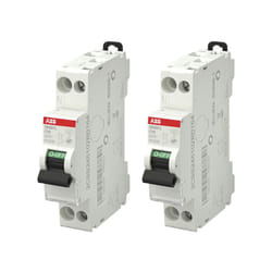 ABB - Lot de 2 disjoncteurs Ph+N raccordement Vis 16A-4,5Ka - Courbe c