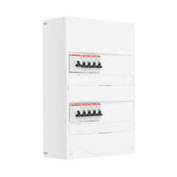 ABB - Tableau 2 rangées pré-équipé 2 inter. diff. 40A + 8 disjoncteurs