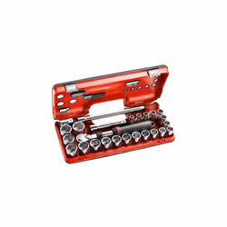 Taille d'entraînement = 1/2" Type de kit = Jeu de douilles Type d'entraînement = Carré Nombre de pièces = 25 Taille d’écrou = ...