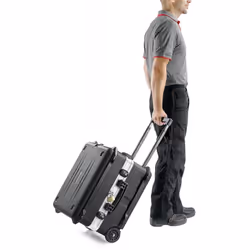 Description générale La valise container à roulettes FACOM BV.61A est conçue en polyéthylène haute densité (HDPE), offrant un ...