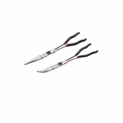 Jeu de 2 pinces extra longues FACOM - 185.2LPB - Pinces extra longues à double articulation et profil affiné pour travail dan ...