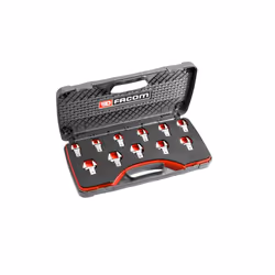 Coffret d'embouts 14 x 18 mm fourches métriques pour clés dynamométriques qui contient : 11 embouts 9x12 mm fourche métriques ...
