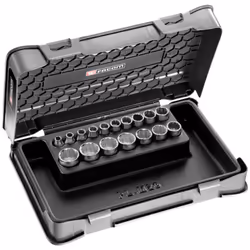 Contenu de la livraison :17 douilles 3/8", 12 pans, métrique : J. 7 - 8 - 9 - 10 - 11 - 12 - 13 - 14 - 15 - 16 - 17 - 18 - 19 ...