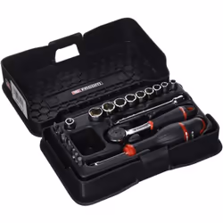 Le Coffret de serrage vissage 1/4, 21 pièces de FACOM est l'outil indispensable pour vos travaux de serrage et de vissage. Ce ...