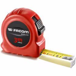Description générale Ce mètre à ruban double face de 3 m x 19 mm de la marque Facom est un outil essentiel pour des mesures p ...
