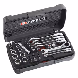 Coffret multi-serrage à cliquet compact FACOM 467BS.BOXPB Solution compacte pour le desserrage et le serrage dans un jeu, la  ...