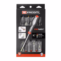 Description générale Coffret de 9 tournevis PROTWIST® de la marque Facom, conçu pour répondre à tous vos besoins en matière d ...