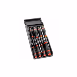 Description générale Module de 8 tournevis Protwist® de la marque FACOM, conçu pour s'adapter au système de rangement modulai ...