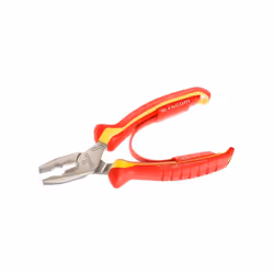 PINCE UNIVERSELLE ISOLE 1000V 160 OU 180MM ◉ Détails : Type de becs : becs striés ◉ Finition de la pince : verni ◉ Finition d ...