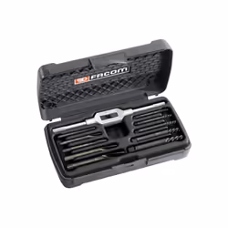 Description générale Ce coffret plastique BP.102 de la marque Facom contient un jeu complet d'extracteurs de goujons, accompa ...