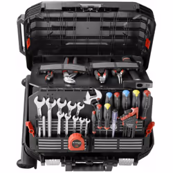 Caractéristiques :Une mallette compacte et pratique pour ranger et transporter vos outils.La structure en accordéon permet un ...