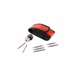 Description générale Tournevis multi-lames à cliquet compact et ergonomique, idéal pour un vissage rapide et précis même dans ...