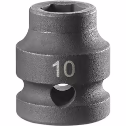 Taille d’écrou = 10mm Impérial/Métrique = Métrique Taille d'entraînement = 1/2" Type d'empreinte = Douille impact compacte Ty ...