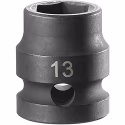 Taille d’écrou = 13mm Impérial/Métrique = Métrique Taille d'entraînement = 1/2" Type d'empreinte = Douille impact compacte Ty ...
