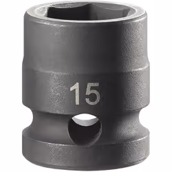 Taille d’écrou = 15mm Impérial/Métrique = Métrique Taille d'entraînement = 1/2" Type d'empreinte = Douille impact compacte Ty ...