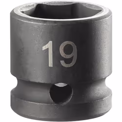 Taille d’écrou = 19mm Impérial/Métrique = Métrique Taille d'entraînement = 1/2" Type d'empreinte = Douille impact compacte Ty ...