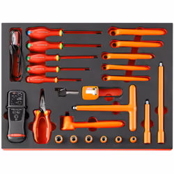 Caractéristiques :Module en mousse avec 23 outils pour travailler sur les véhicules électriques.Convient à un tiroir de serva ...
