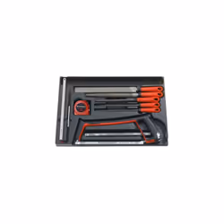 Type de kit = Module de scie, de mesure de ruban et de fichiers Nombre de pièces = 19 Type de stockage = Modules