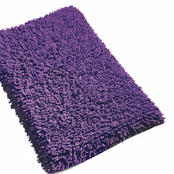 Linnea Chenille, Violet, Coton, 1800 g/m², Inde, 50 x 80 cm, 850 g