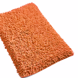 Linnea Chenille, Orange, Coton, 1800 g/m², Inde, 50 x 80 cm, 850 g