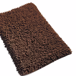 Linnea Chenille, Marron, Coton, 1800 g/m², Inde, 50 x 80 cm, 850 g