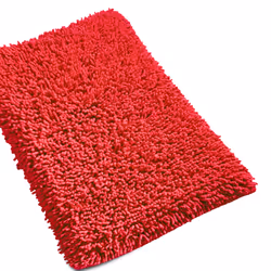 Linnea Chenille, Rouge, Coton, 1800 g/m², Inde, 50 x 80 cm, 850 g