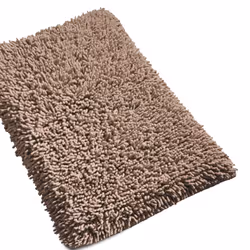 Linnea Chenille, Marron, Coton, 1800 g/m², Inde, 50 x 80 cm, 850 g