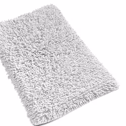 Linnea Chenille, Blanc, Coton, 1800 g/m², Inde, 50 x 80 cm, 850 g