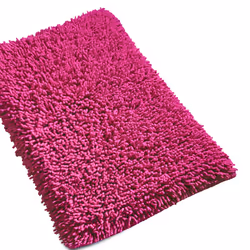 Linnea Chenille, Rose, Coton, 1800 g/m², Inde, 50 x 80 cm, 850 g