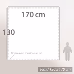 Linnea Uno plaid 130 x 170 cm Polyester Marron