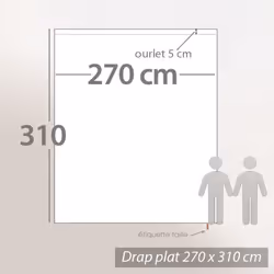 Linnea Primo 270 x 310 cm Drap de lit