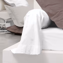 Linnea Primo, Blanc, Percale, 125 g/m², Primo, France, 185 x 43 cm