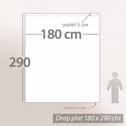 Linnea Alto 180 x 290 cm Drap de lit