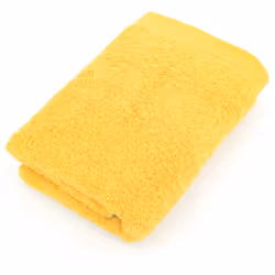 SERVIETTE DE TOILETTE UNI 50x100 cm, 100% COTON 550 g/m2 - PURE COLORIS JAUNE Cette serviette de toilette au style épuré est  ...