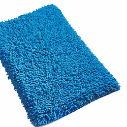 Linnea Chenille, Bleu, Coton, 1800 g/m², Inde, 50 x 80 cm, 850 g