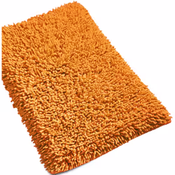 TAPIS DE BAIN UNI 50x80 cm 100% COTON 1800 g/m2 - CHENILLE ORANGE Ce tapis de bain très épais est décliné en plusieurs colori ...