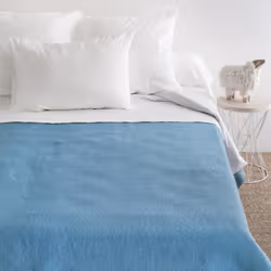 Linnea Volta plaid 180 x 240 cm Laine Bleu