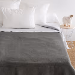 Linnea Volta plaid 240 x 260 cm Laine Gris